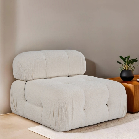 Central module for modular sofa in white bouclè Bubble 1B
Svensk Kampanj