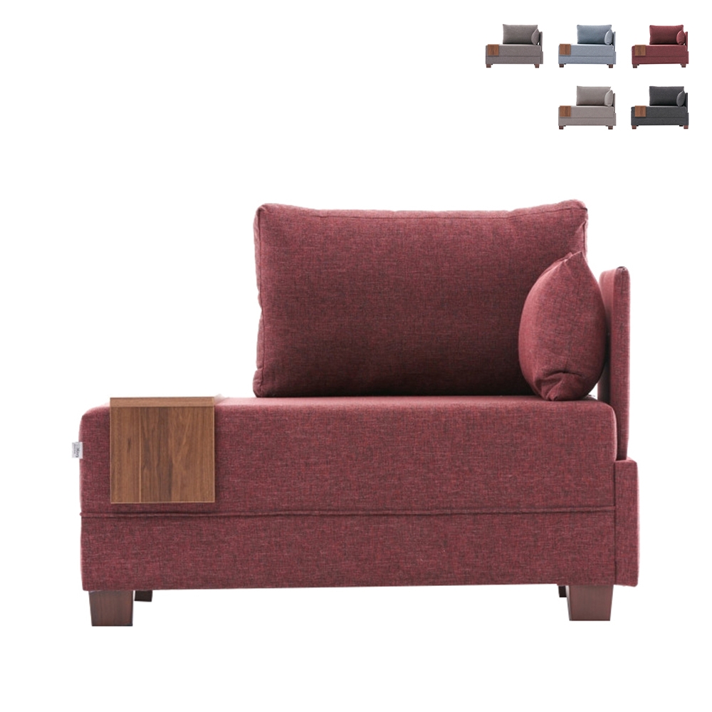 Chaise longue-fåtölj i tyg med integrerad bricka Fly Right
