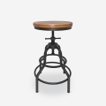VONT Justerbar pall i trä och metall med industriell vintage-design Kampanj