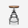 VONT Justerbar pall i trä och metall med industriell vintage-design Kampanj