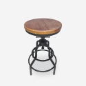 VONT Justerbar pall i trä och metall med industriell vintage-design Erbjudande