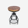 VONT Justerbar pall i trä och metall med industriell vintage-design Erbjudande