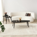 Modern asymmetrisk ovalt soffbord i trä 115x50 cm Sweet Katalog