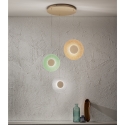 Hängande taklampa med 3 LED-ljus i glas och flerfärgad metall Candy XL Försäljning