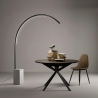 Biblio M - Golvlampa i metall med LED och bågdesign, 215 cm hög Försäljning