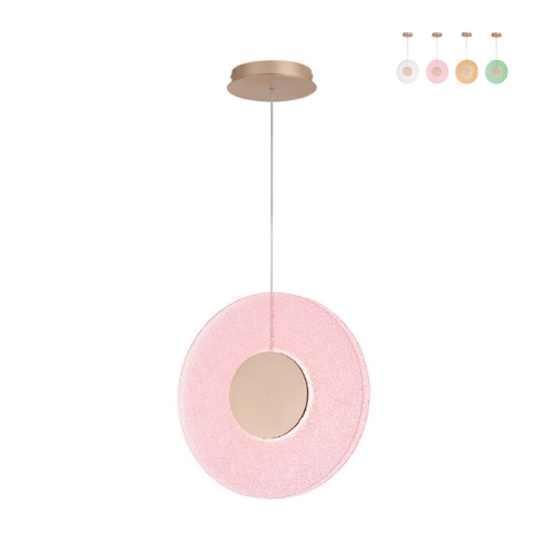 Pendellampa med LED Ø45cm med krossad godis i glasCandy Kampanj