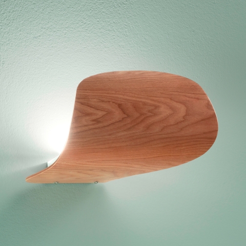 Modern LED väggarmatur i trä och metall Pevero-P Kampanj