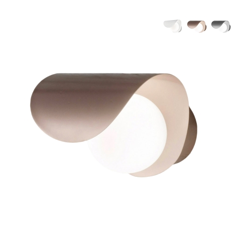 Modernt LED Vägglampa i Metall och Munblåst Glas Adria-P Kampanj