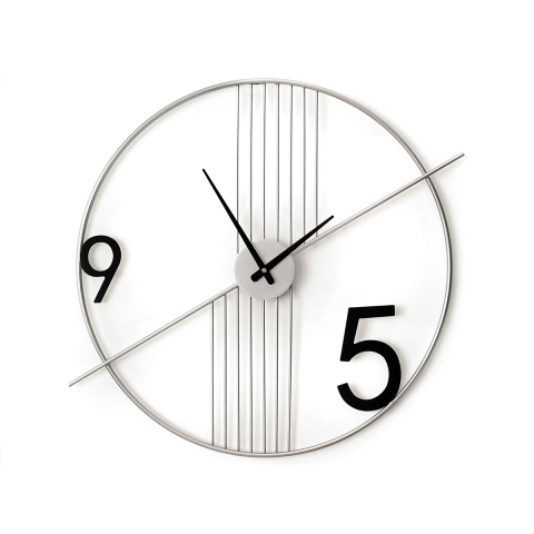 Väggklocka modern design minimalistisk 65x60cm i metall Rondo Kampanj
