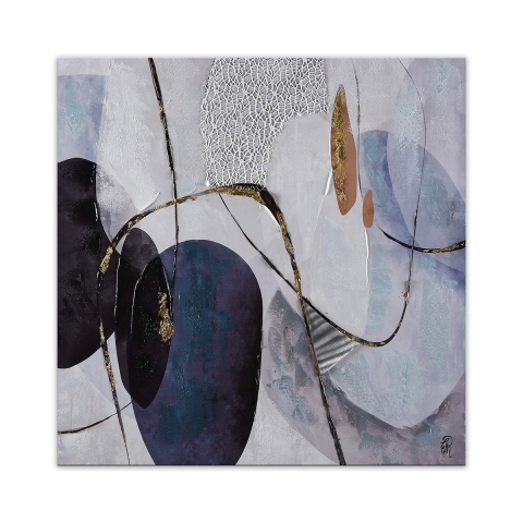 Abstrakt modernt konstverk på canvas 100x100cm höjdpunktsdekorationer Zorya Kampanj