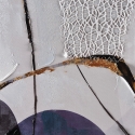 Modern abstrakt tavla på duk 100x100cm med upphöjda dekorationer Zorya Erbjudande