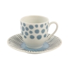 Set med 6 espressokoppar i porslin med fat 90ml Marea C Rea