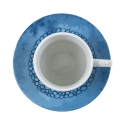 Set med 6 espressokoppar i porslin med fat 90ml Marea C 