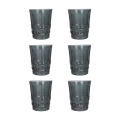 Set med 6 dricksglas 240ml med reliefdekor Nobilis Kampanj