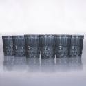 Set med 6 dricksglas 240ml med reliefdekor Nobilis Rea