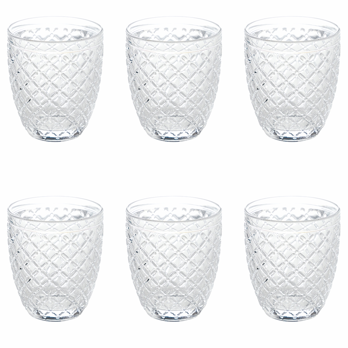 Set med 6 vattenglas 325ml i transparent glas Castle Kampanj