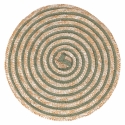 Set om 4 runda bordsunderlägg i flätad halm Ø38cm Spiral Rea
