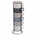 Set med 6 espressokoppar i porslin 90 ml med ställ Victionary Week Kampanj