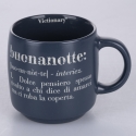 Set med 3 stapelbara stenmuggar 350 ml med text Victionary L Katalog