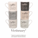 Set med 6 kaffekoppar i porslin med text 90ml Victionary Caffè Försäljning
