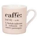 Set med 6 kaffekoppar i porslin med text 90ml Victionary Caffè Rabatter