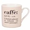 Set med 6 kaffekoppar i porslin med text 90ml Victionary Caffè Rabatter