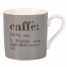 Set med 6 kaffekoppar i porslin med text 90ml Victionary Caffè Katalog