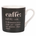 Set med 6 kaffekoppar i porslin med text 90ml Victionary Caffè Bestånd