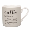 Set med 6 kaffekoppar i porslin med text 90ml Victionary Caffè Modell