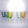 Set med 6 färgade vattenglas i glas 300ml New Mexico A Kampanj