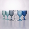 Set med 6 glas med bearbetad yta 280ml Geometrie Ocean Kampanj