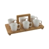 Set med 6 kaffekoppar i porslin 90 ml med bricka Essential Erbjudande