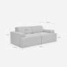 ACAMAR 2-sitsig tygsoffa i modern design 202x100x76 cm 