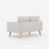 MAREK Modern 2-sitssoffa med skandinavisk design i tyg Rabatter