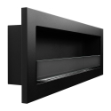Inbyggd väggmonterad bioetanolkamin Livorno 120x40 svart Rabatter