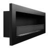 Inbyggd väggmonterad bioetanolkamin Livorno 120x40 svart Rabatter