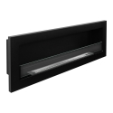 Inbyggd väggmonterad bioetanolkamin Livorno 120x40 svart Rea