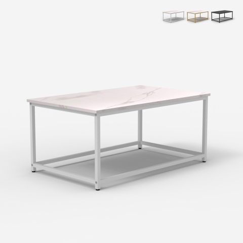 Samtida soffbord 100x60x45cm marmoreffekt Corniola Kampanj