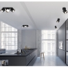 Modern taklampa med 3 justerbara LED-spotlights för köksö Kleia Val