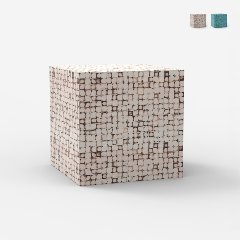 Kvadratisk soffbord i modern stil med intarsi i trä Manju Kampanj