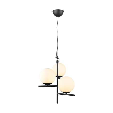 Modern hängande lampa med 3 vita glassfärger Lumoa Kampanj