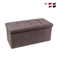 Rektangulär Nilo tygpuff med förvaring 76x34cm för vardagsrum Kampanj