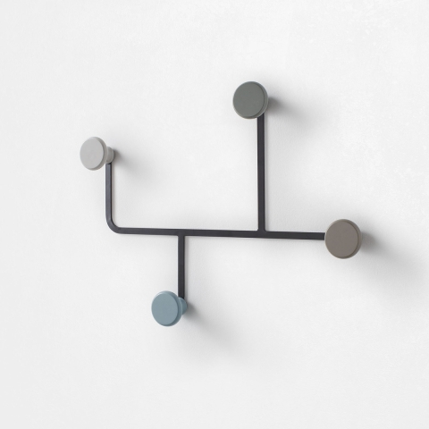Appendiabiti da muro i metall stil modern med 4 krokar Hook Kampanj