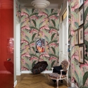 Elegant blommig tapet i djungelstil Bosco Tropicale Rosa Kampanj