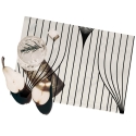 Set med 2 tvättbara bordstabletter i vintage Art Déco-design 42x30 Kampanj