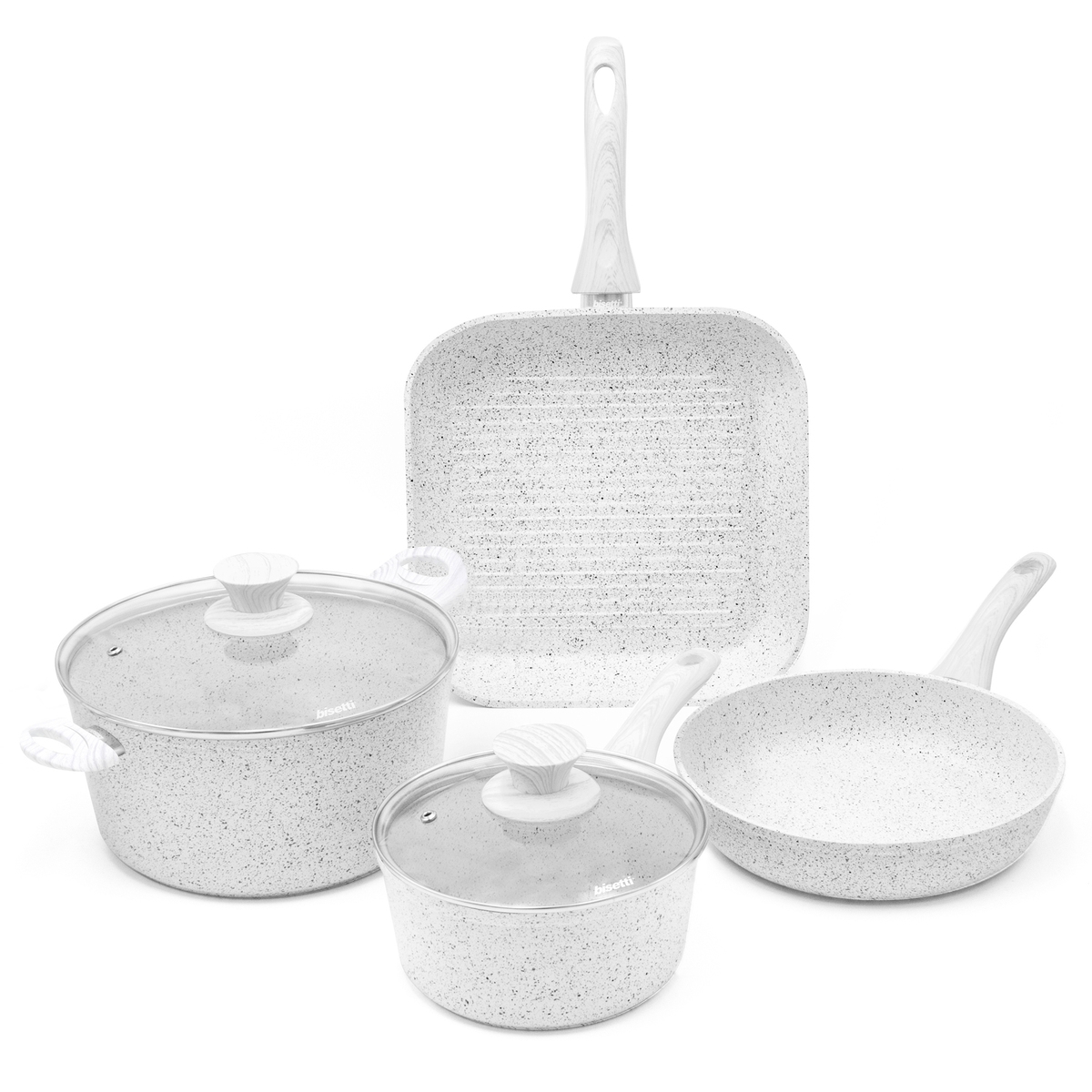 6-delars stekpanneset i non-stick aluminium Stonewhite Kampanj 6-delars stekpanneset i non-stick aluminium Stonewhite Kampanj