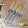 Set med 5 rostfria stålknivar med transparent ställ Pierre Gourmet Försäljning