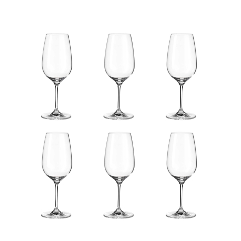 Set med 6 bordeauxglas Goccia-design 570ml i kristallglas Sinfonia Kampanj