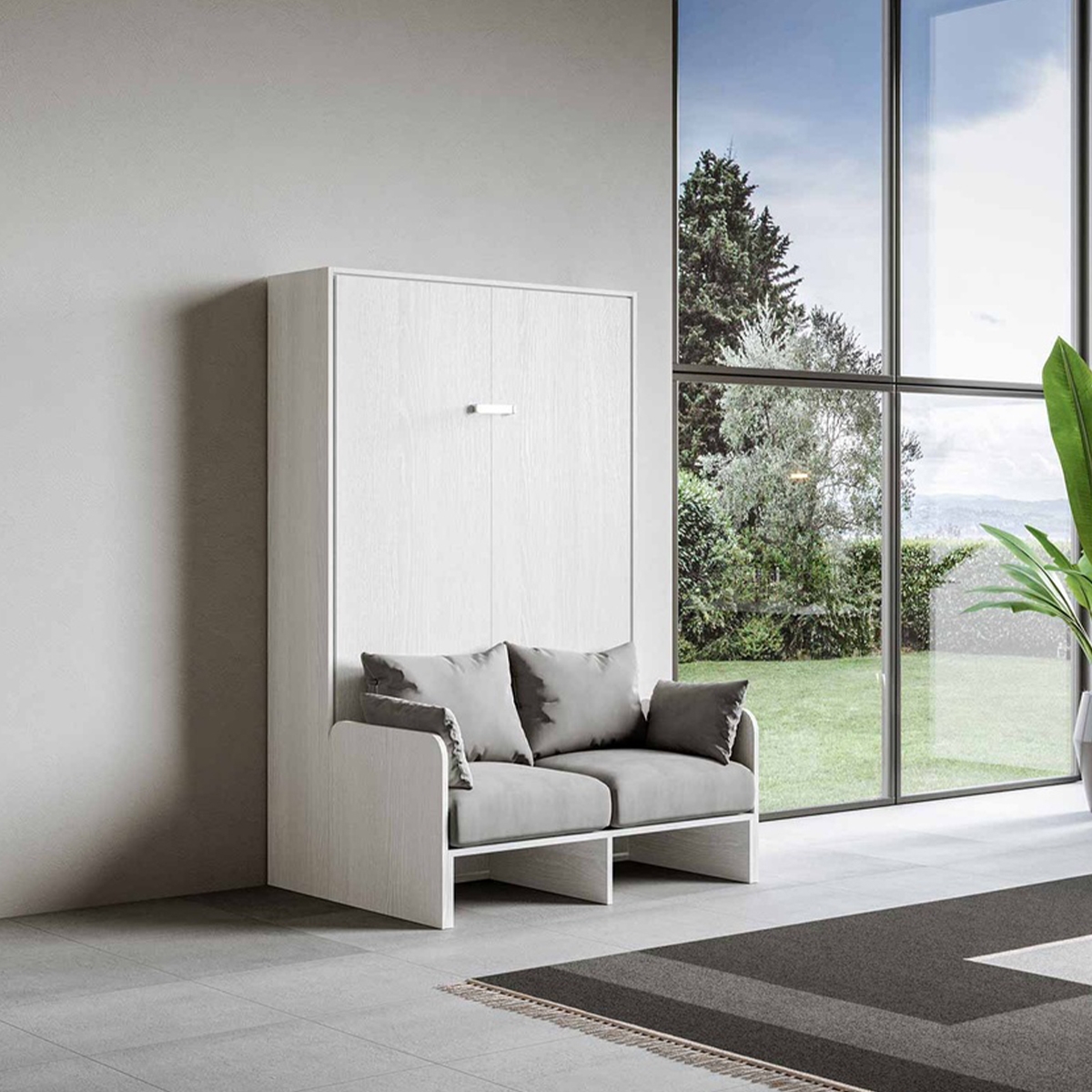 Säng med dolda funktioner 120x190cm, 1,5 sovplatser med soffa Sofà Kentaro