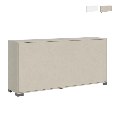 Madia skänk 4 dörrar modern vardagsrum 172x40x83 Lumina Kampanj